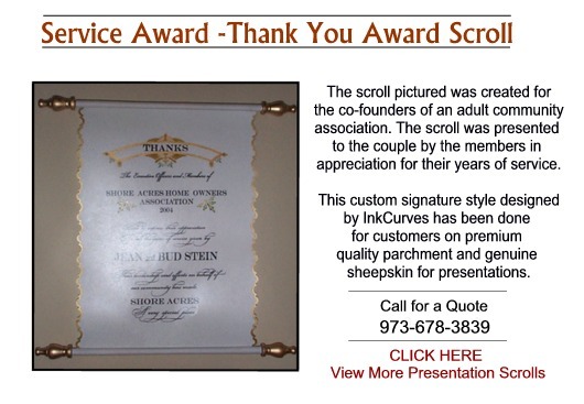 corporate scroll awards