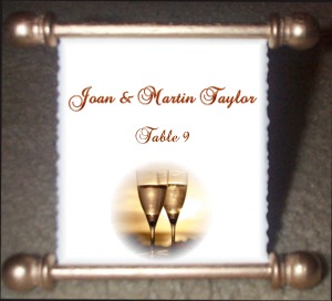 Scroll Place Cards for Corporate  and Special Events
