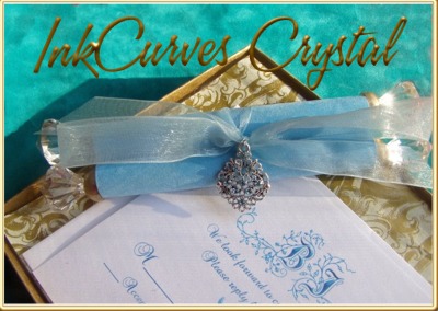 Exquisite Crystal Scroll Invitations for weddings, birthdays and special events